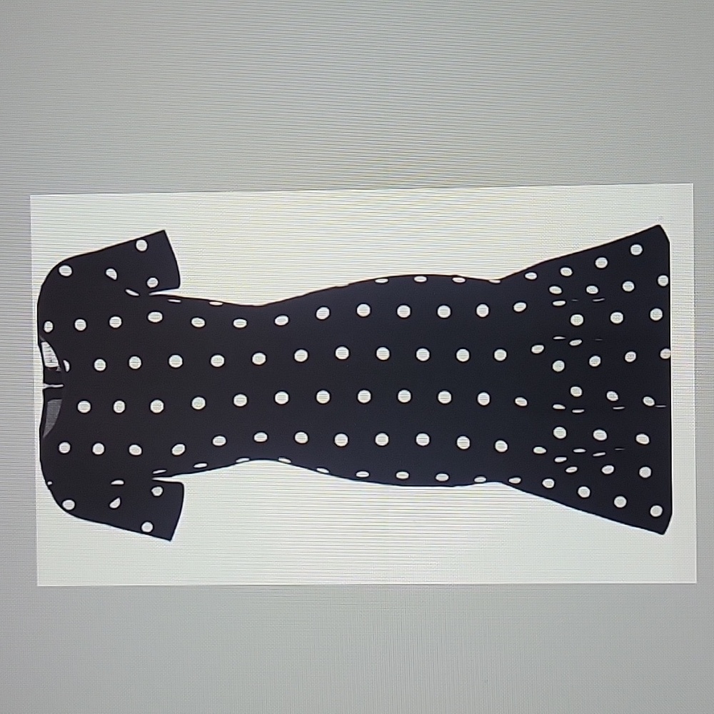Milly M black white polka dot fluted dress